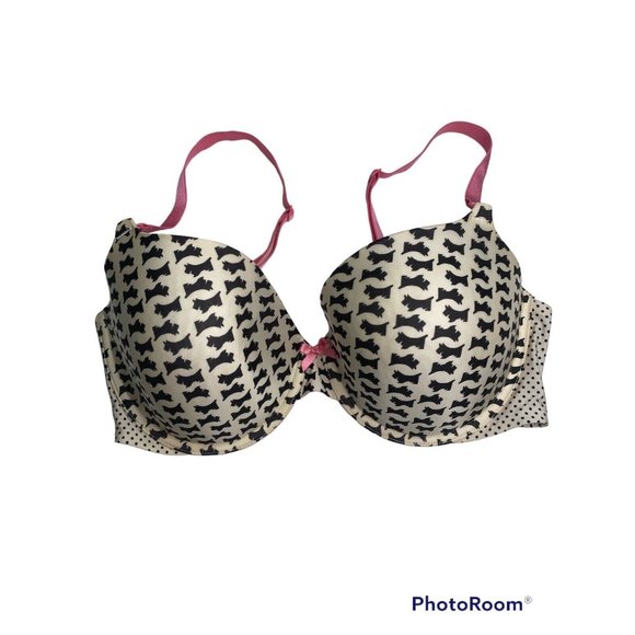 Victorias Secret Demi Bra 36DD Scottie Dog Lightly Padded - Picture 2 of 4